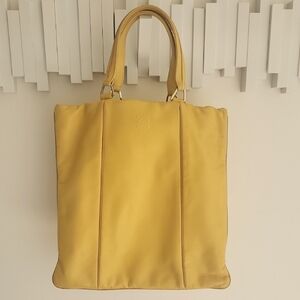 LOEWE butter Yellow Leather Tote Bag
